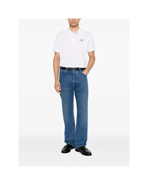 Fendi White Polo Shirts for men