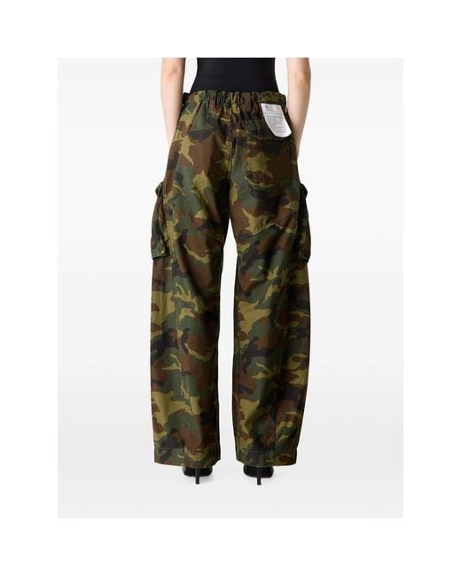 R13 Green Barrel Camouflage-Print Cargo Pants
