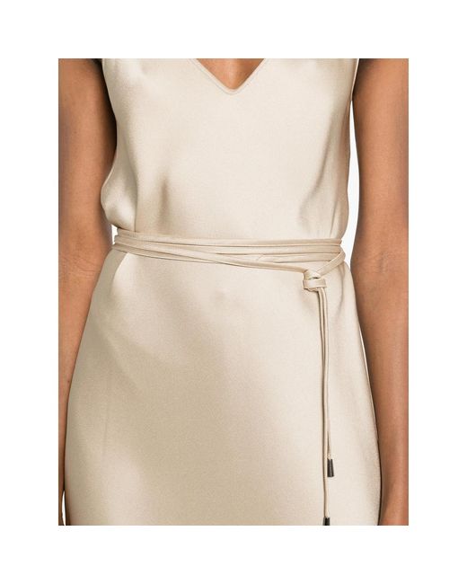 Antonelli White V-Neck Slip Maxi Dress
