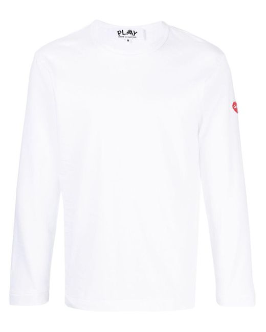 COMME DES GARÇONS PLAY White X The Artist Invader Pixelated-Appliqué T-Shirt for men