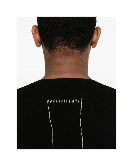 Isabel Benenato Black Lucca Crew-Neck Sweatshirt for men