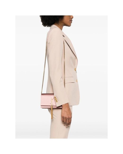 Saint Laurent Pink Clutch Bags