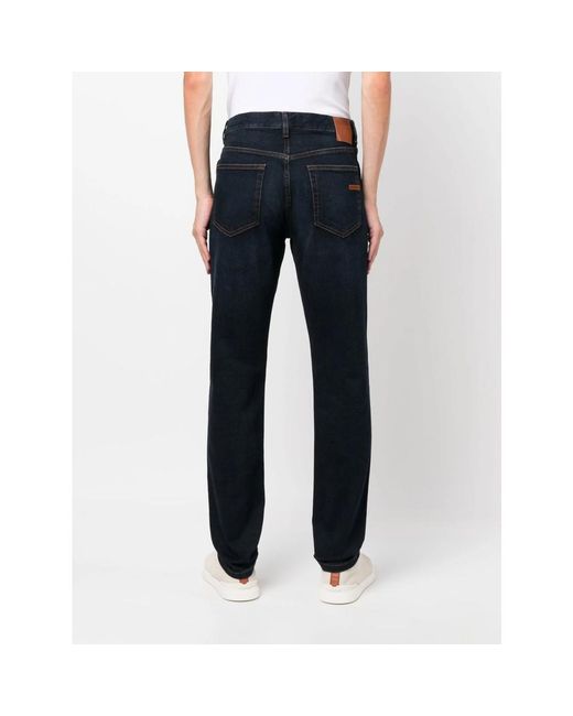 Zegna Blue Roccia Slim-Fit Jeans for men
