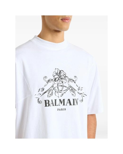 Balmain White T-Shirts & Vests for men