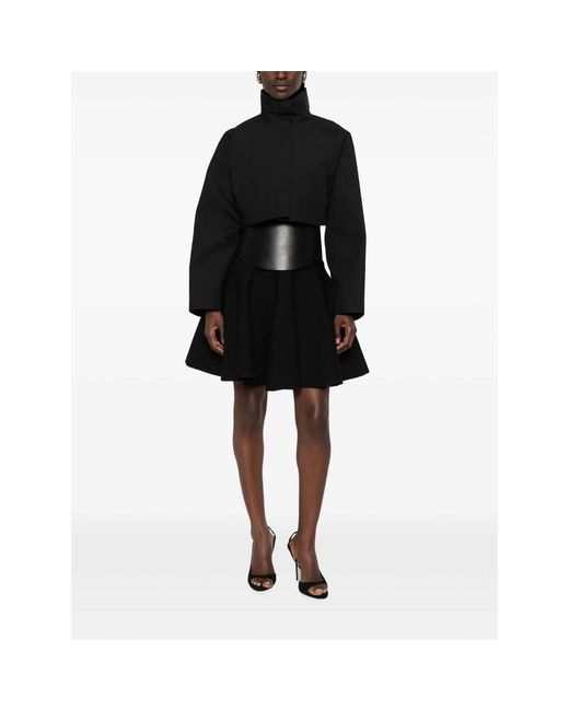 Alaïa Black High-Neck Cropped Jacket