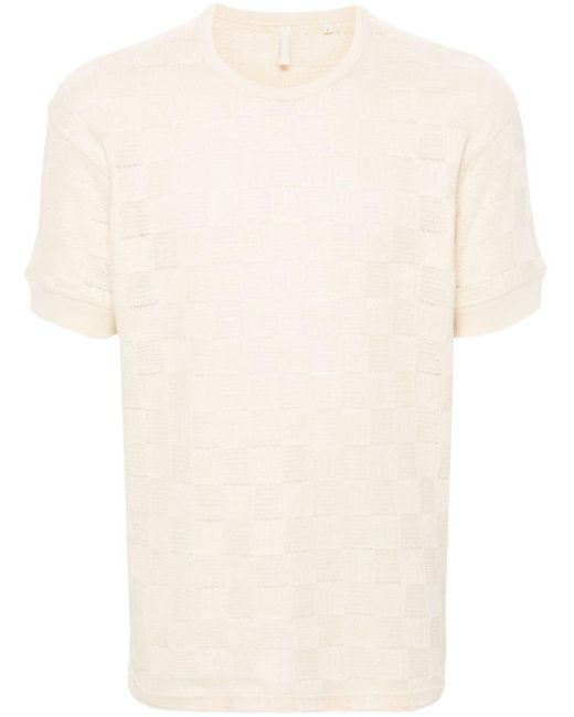 sunflower White Gym Tee Jacquard T-Shirt for men