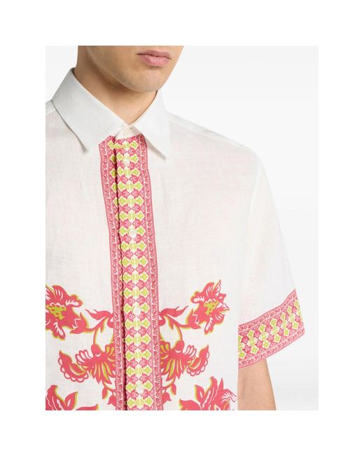 Etro Red Neutrals Shirts for men
