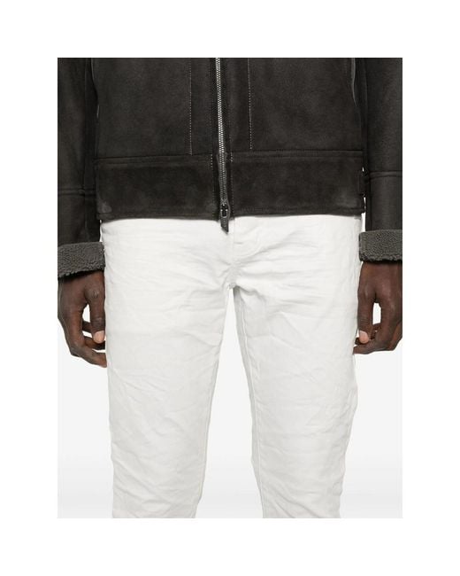 Purple Brand White Logo-Patch Skinny-Cut Jeans for men