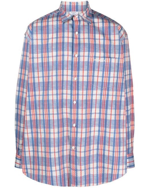 Vetements Blue Oversize Cotton Shirt for men