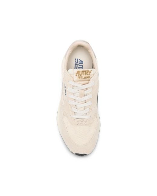 Autry White Reelwind Panelled Suede Sneakers