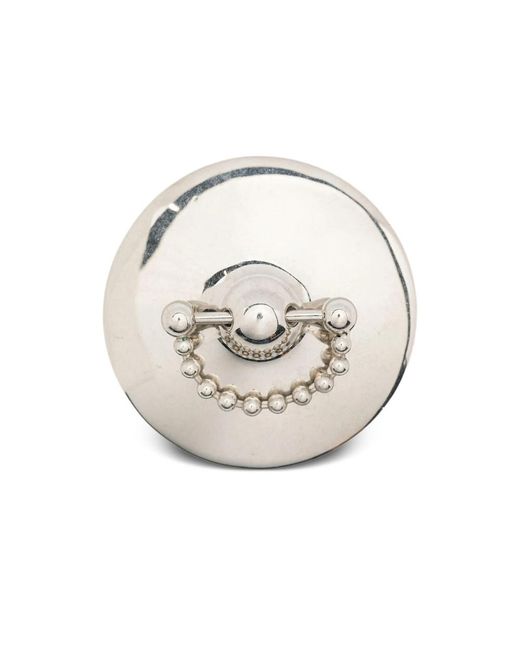 Panconesi Metallic Lamina Barbell Brooch