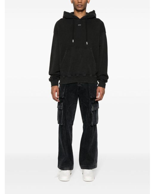 Off-White c/o Virgil Abloh Black Off- Stamp Mary Cotton Hoodie for men