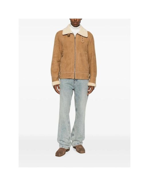 SANTORO Natural Zip-Up Jacket for men