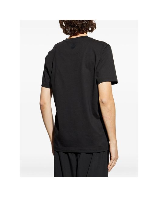 Moncler Black Logo-Embossed Cotton T-Shirt for men