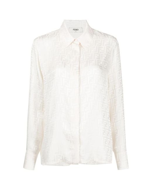 Fendi White Neutrals Tops