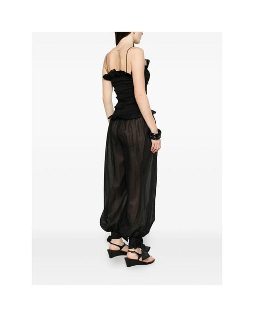 ANDAMANE Black Noor Ruffled Jumpsuit