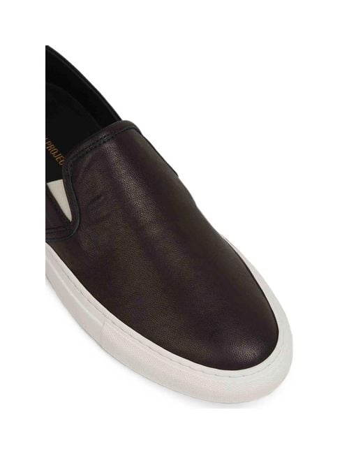 Common Projects Black Slip-On Leather Sneakers for men