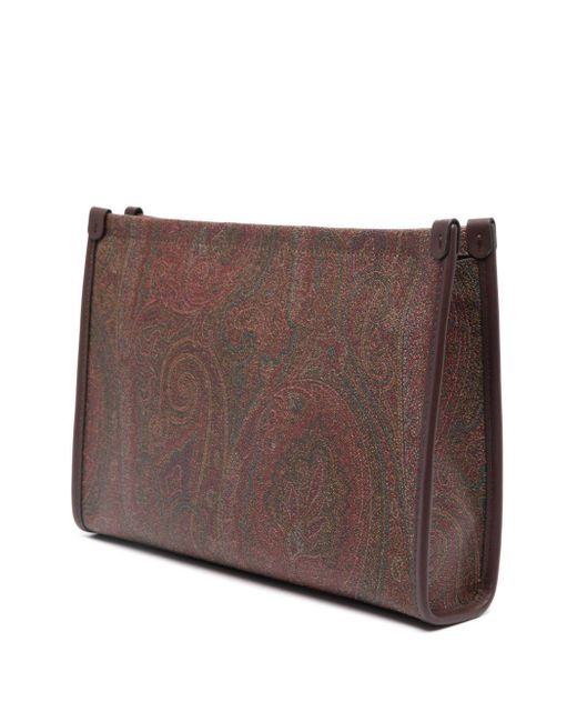 Etro Brown Essential Clutch Bag