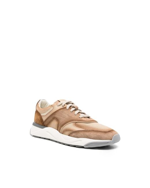 Santoni Natural Innova Perforated Sneakers for men