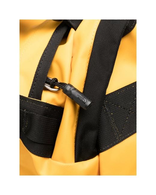 The North Face Yellow Base Camp Logo-Print Duffle Bag for men