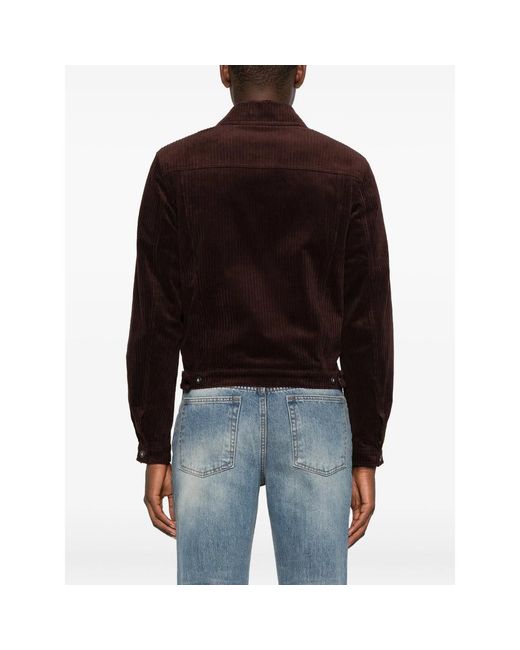 TONYWACK Black Buttoned Corduroy Jacket for men
