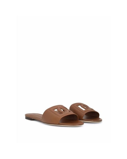 Dolce & Gabbana Brown Sliders