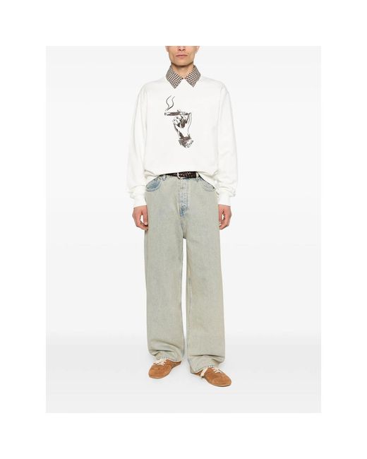 Drole de Monsieur White Cuba Sweatshirt for men