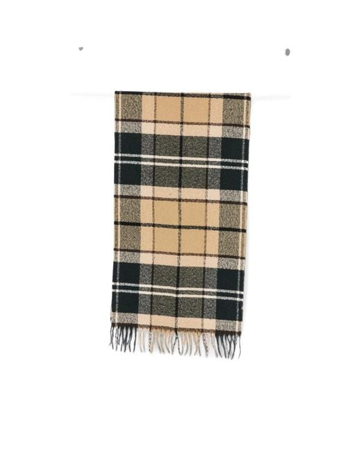 Barbour Green Deanna Tartan Fringed Scarf