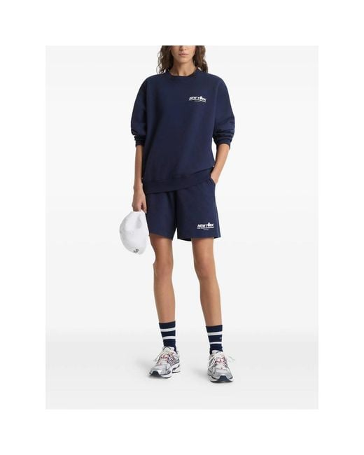 Sporty & Rich Blue Sweater Text Print
