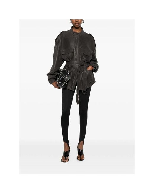 Cassell Gray Sahariana Belted Jacket