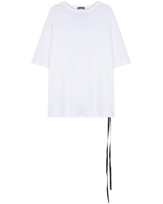 Ann Demeulemeester White Logo-Print Cotton T-Shirt for men