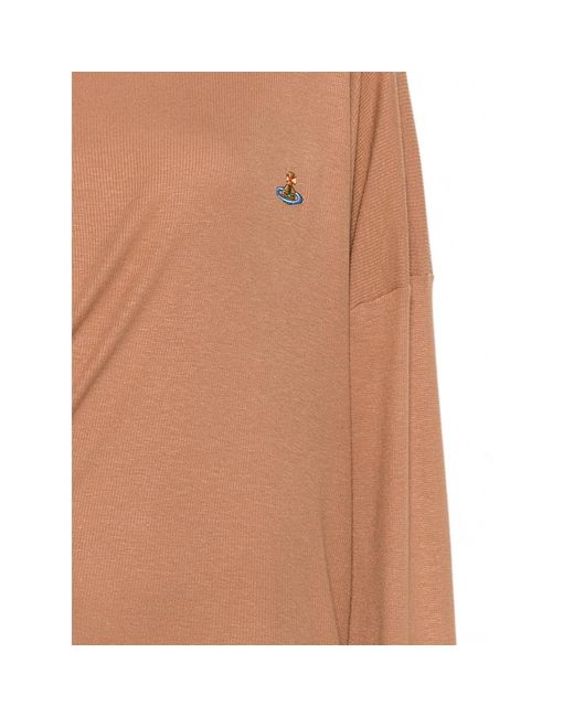 Vivienne Westwood Brown Orb-Embroidered Long-Sleeve T-Shirt