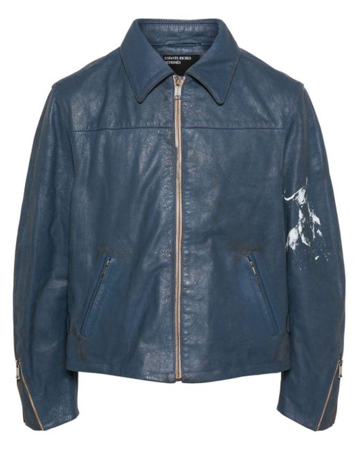 Enfants Riches Deprimes Blue Spanish Elegy Moto Jacket for men