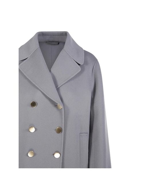 Max Mara Gray Buttoned Coat