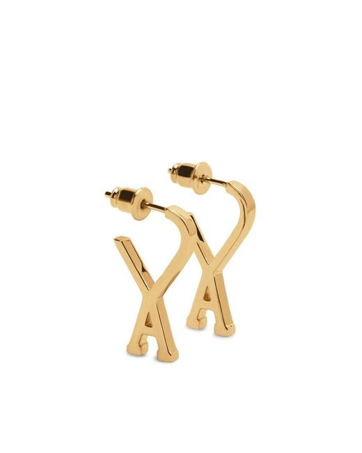 AMI Metallic Logo Earrings
