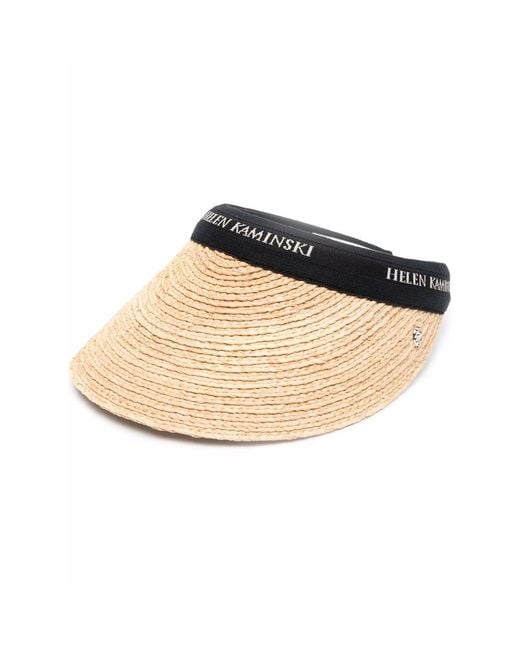 Helen Kaminski Multicolor Bianca Raffia Logo Visor