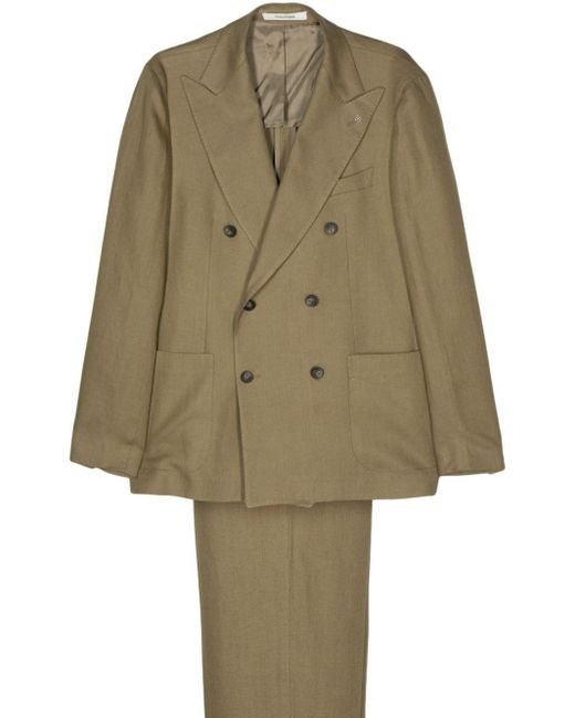 Tagliatore Natural Double-Breasted Linen Suit for men