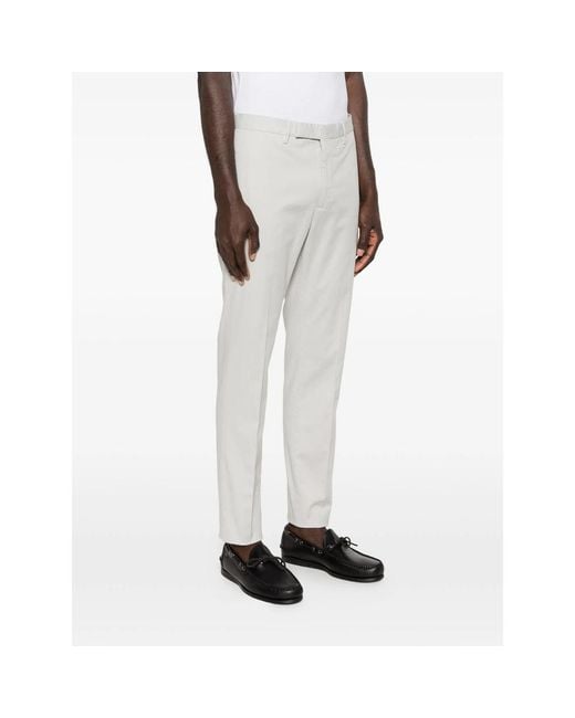 Incotex White Straight Trousers for men