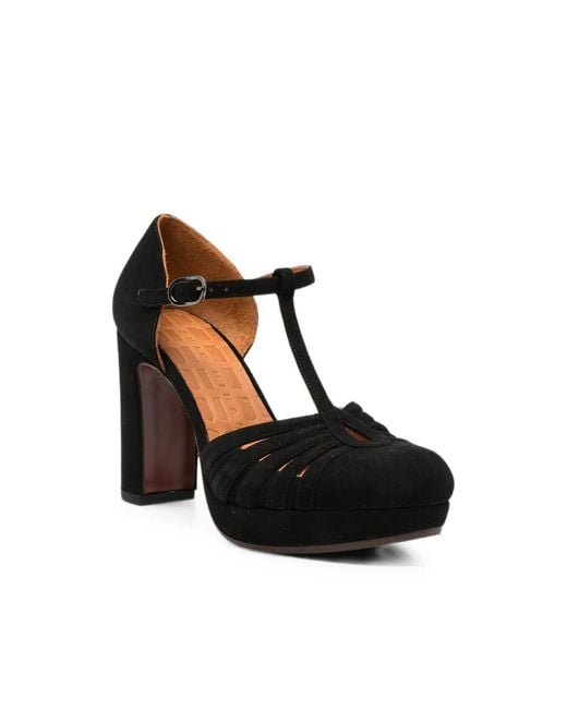 Chie Mihara Black Uyelo T-Bar Platform Pumps