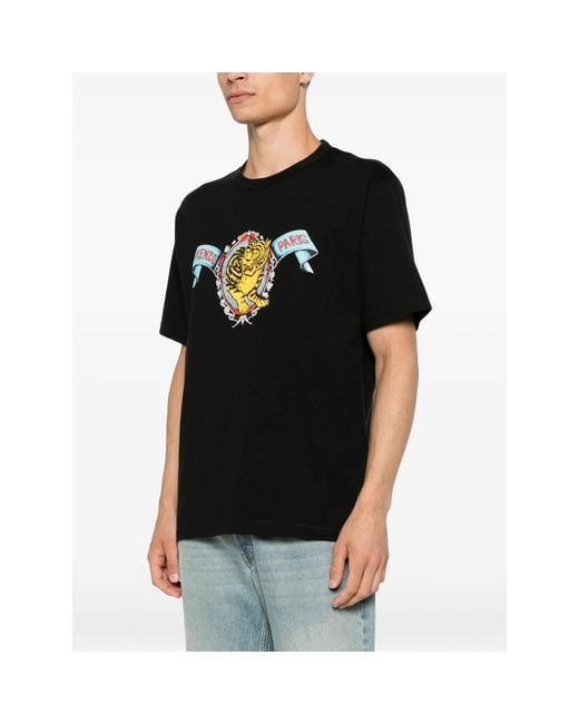 KENZO Black T-Shirts And Vests for men