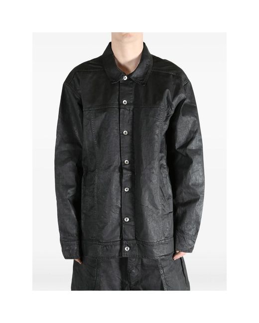 Rick Owens Black Button-Up Jacket for men