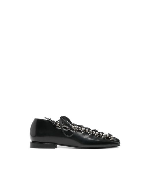Toga Black Lace-Up Pumps