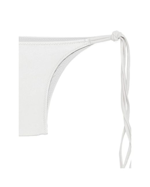 Frankie's Bikinis White X Jennie Mabel Side-Tie Bikini Bottoms