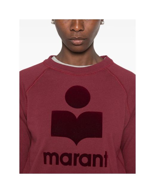 Isabel Marant Red Milly Logo-Print Sweatshirt
