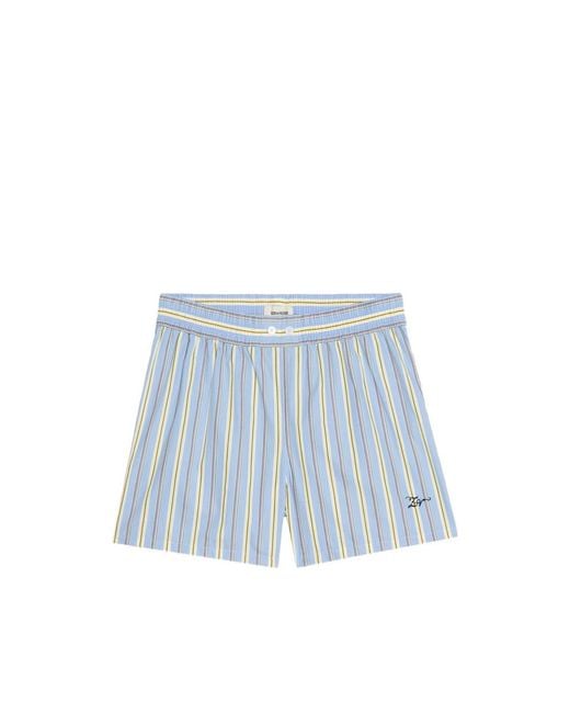 Zadig & Voltaire Blue Striped Logo Shorts