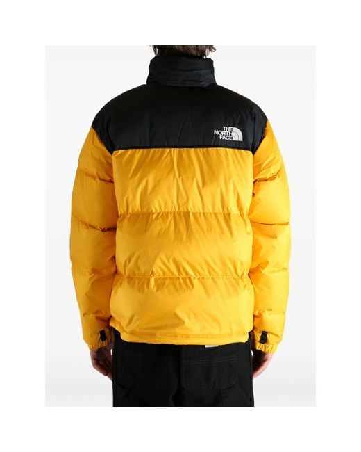 The North Face Men's Yellow 1996 Retro Nuptse Colour-Block Puffer