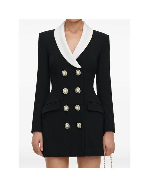 Self-Portrait Black Tailored Blazer Mini Dress