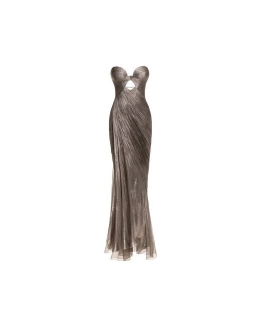 Maria Lucia Hohan Brown Zephyra Side-Slit Maxi Dress