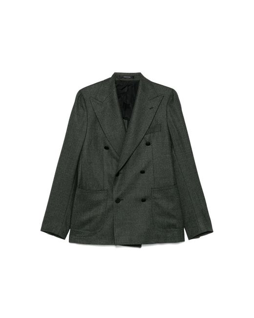 Tagliatore Green Double-Breasted Blazer for men