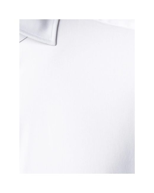 Mazzarelli White Plain Buttoned Shirt for men